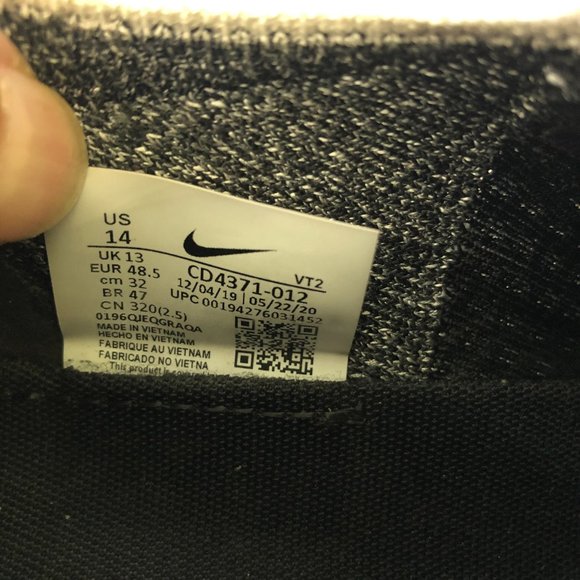 Nike React Infinity Run Fly Knit Men's running shoes Size 14 Black/Gray/White - Picture 9 of 9